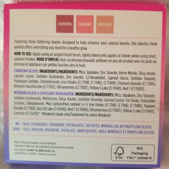 C'est Moi Aspiring Cheek Palette, Brand New - Picture 2 of 5